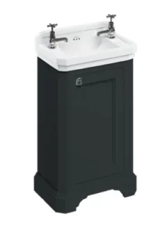 Burlington Cloakroom Basin Unit Matt Black product image - Image 1