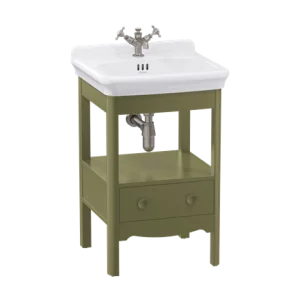 Burlington Guild Floor Standing Vanity 560mm Carlyle Green C/w Handles