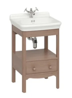 Burlington Guild Floor Standing Vanity 560mm Dark Oak product image - Image 1