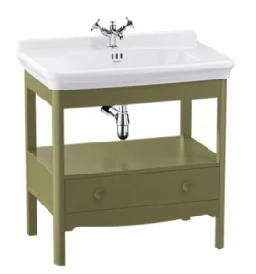 Burlington Guild Floor Standing Vanity 850mm Carlyle Green C/w Handles