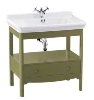 Burlington Guild Floor Standing Vanity 850mm Carlyle Green C/w Handles product image - Image 1