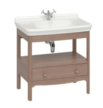 Burlington Guild Floor Standing Vanity 850mm Dark Oak product image - Image 2