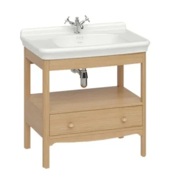 Burlington Guild Floor Standing Vanity 850mm Light Oak product image - Image 1