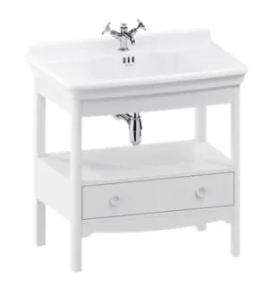 Burlington Guild Floor Standing Vanity 850mm Varley White C/w Handles product image - Image 1