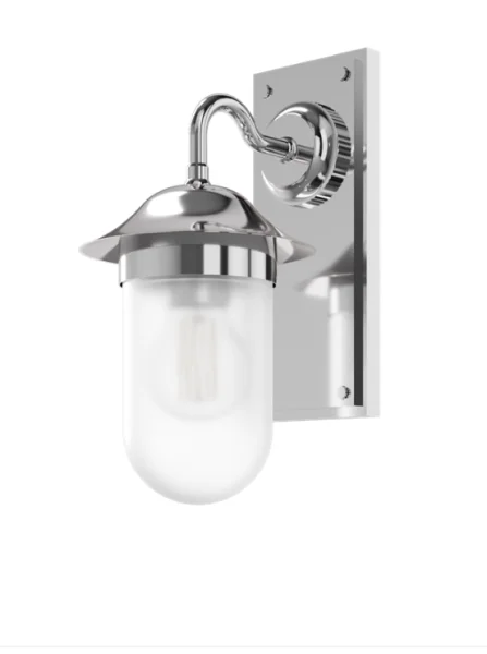 Burlington Guild Wall Light & Frosted Glass Chrome