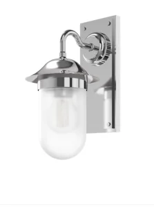 Burlington Guild Wall Light & Frosted Glass Chrome