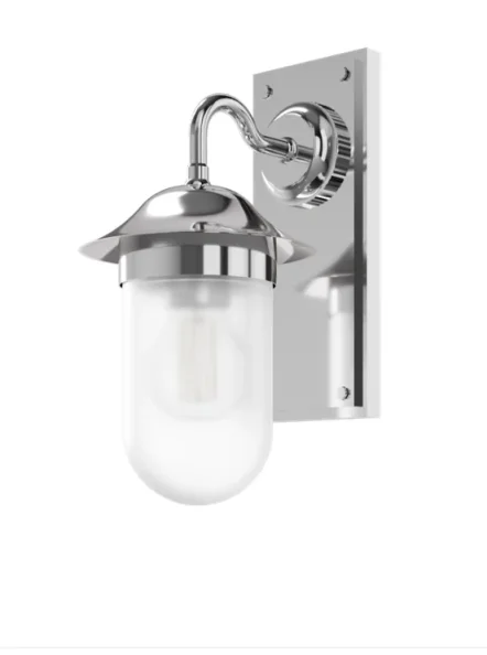 Burlington Guild Wall Light & Frosted Glass Chrome product image - Image 1
