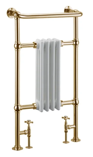 Burlington Bloomsbury Gold/white Towel Warmer