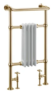 Burlington Bloomsbury Gold/white Towel Warmer