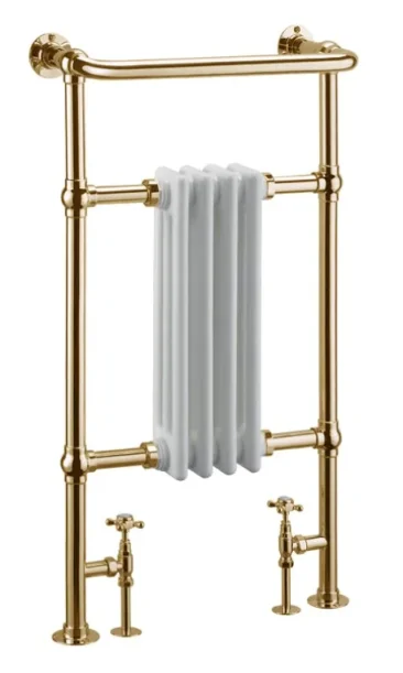 Burlington Bloomsbury Gold/white Towel Warmer product image - Image 1