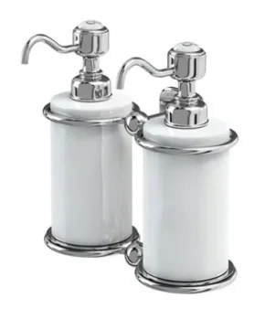 Burlington Double Soap Dispenser Chrome product image - Image 1