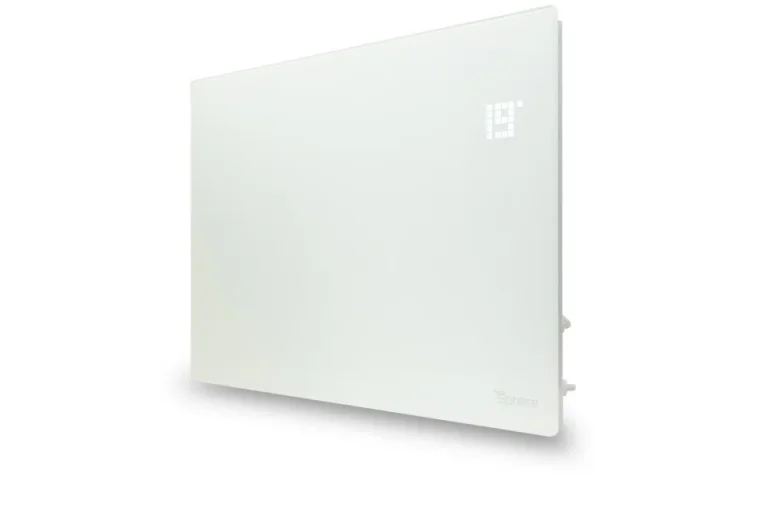 Thermosphere Flat Glass Panel Heater White 1500w detail view - Image 2