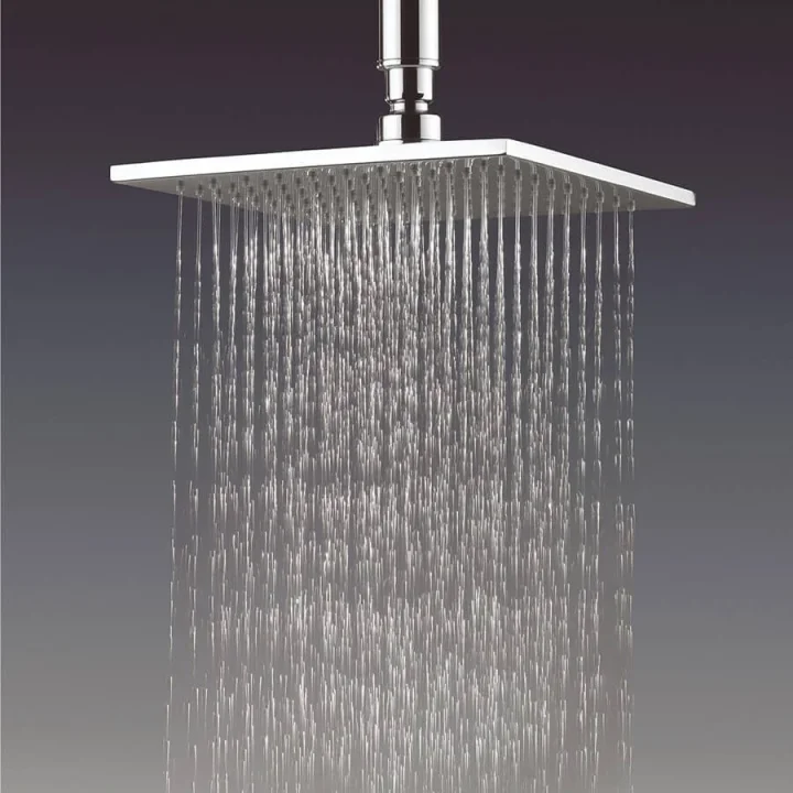 Crosswater Zion Shower Head 200mm Brushed Nickel detail view - Image 1