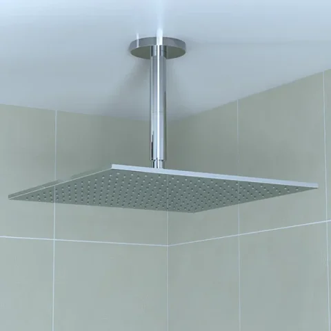 Crosswater Zion Shower Head 200mm Chrome detail view - Image 3