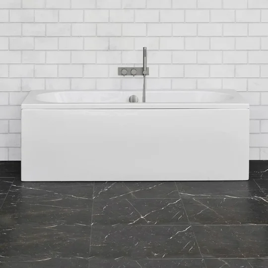 Crosswater Verge Double Ended Acrylic Bath 1700 x 750mm detail view - Image 1