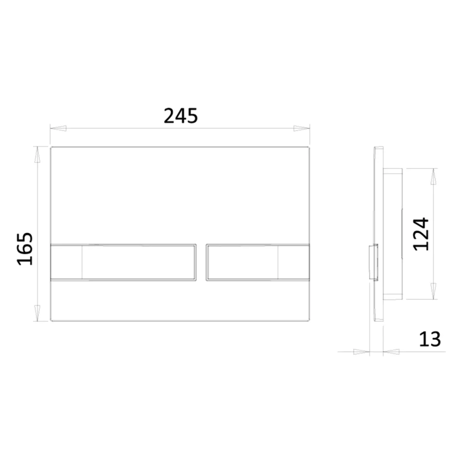 Crosswater Venue Flush Plate Brushed Brass detail view - Image 2