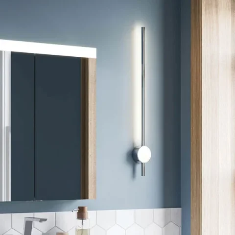 Crosswater Tranquil Pillar Light - Chrome detail view - Image 2