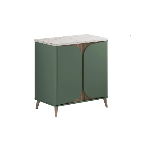 Crosswater Tamobour 800mm Floorstanding Vanity With Doors Sage Green