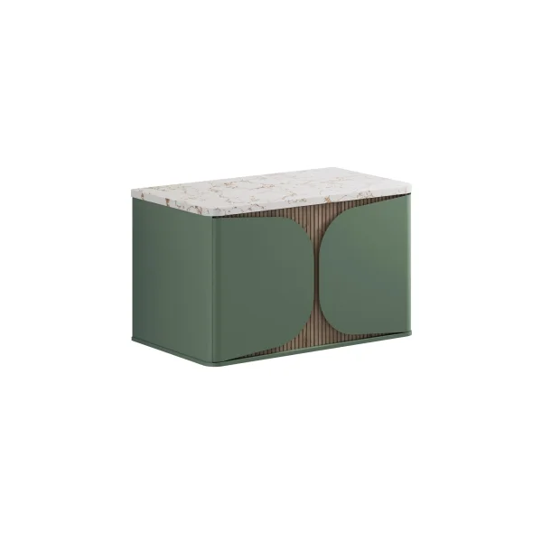Crosswater Tamobour 800mm One Drawer Wall Hung Vanity Sage Green