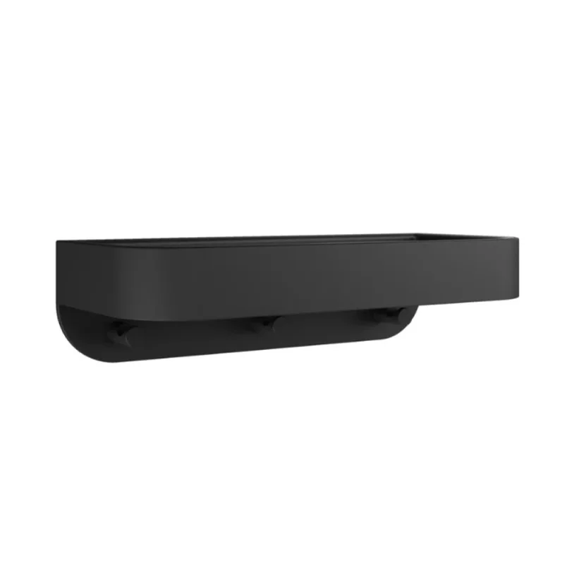 Crosswater Shower Basket Wall Mounted Black Insert Matt Black detail view - Image 1
