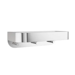 Crosswater Shower Basket Wall Mounted White Insert Chrome