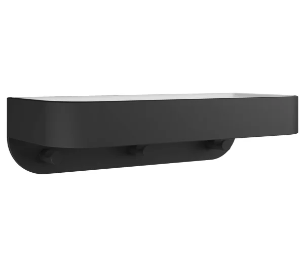 Crosswater Shower Basket Wall Mounted White Insert Matt Black