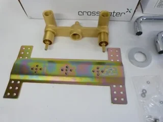 Crosswater Rough for 3 Hole Wall Mount Basin Set detail view - Image 2