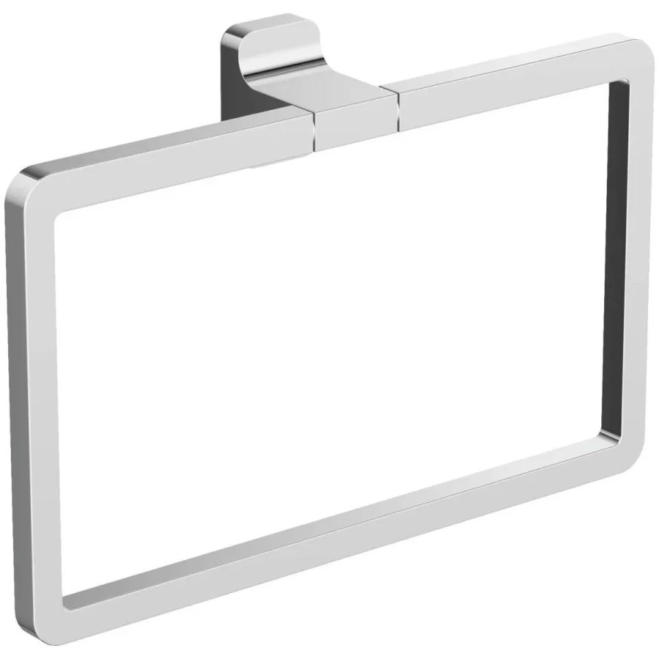 Crosswater Rotar Towel Ring Chrome detail view - Image 1