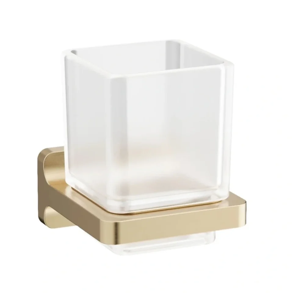 Crosswater Rotar Tumbler Holder Brushed Brass detail view - Image 1