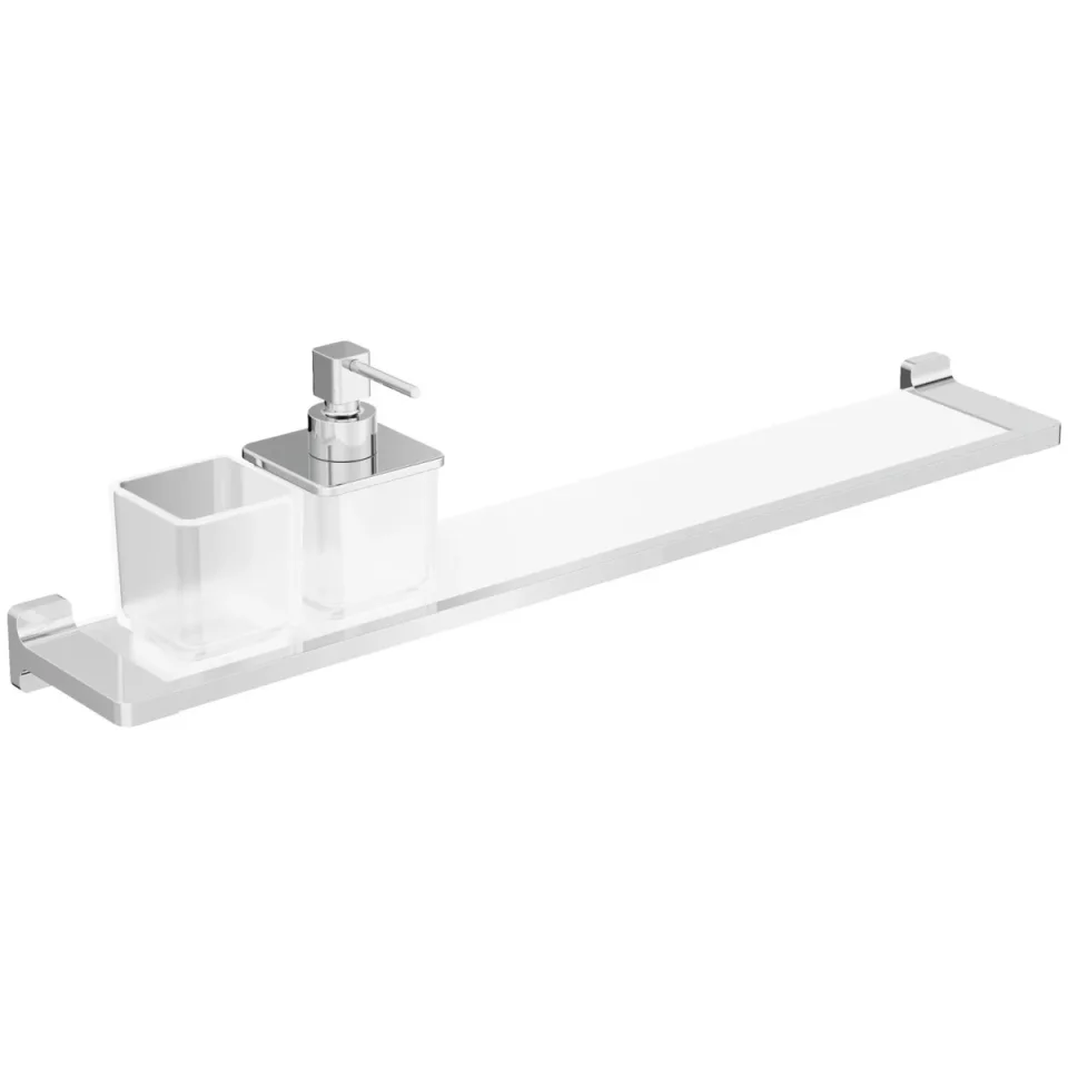 Crosswater Rotar Shelf 600mm Chrome detail view - Image 1