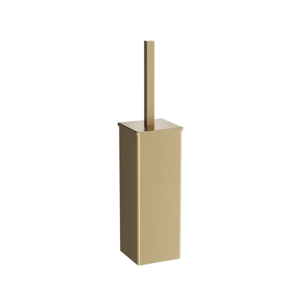 Crosswater Rotar Toilet Brush Holder Brushed Brass detail view - Image 1
