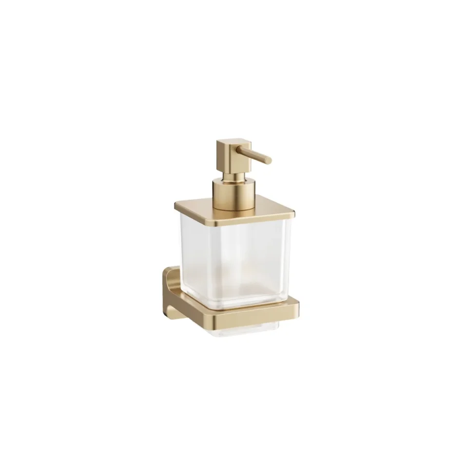 Crosswater Rotar Soap Dispenser Brushed Brass detail view - Image 1