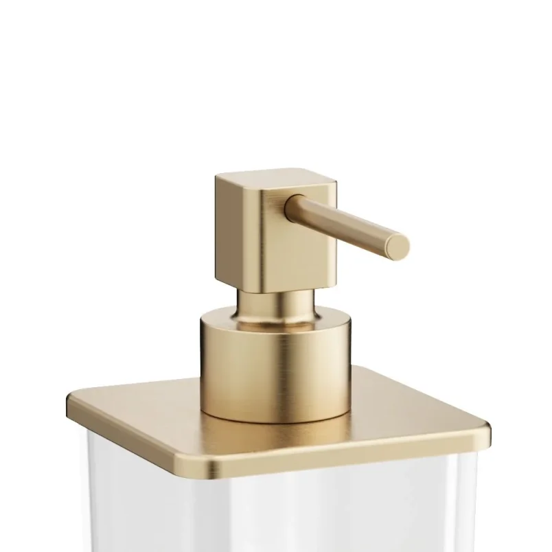 Crosswater Rotar Soap Dispenser Brushed Brass detail view - Image 2