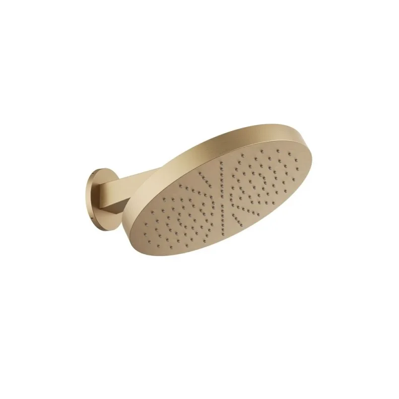 Crosswater Revive Stainless Steel Shower Head Wall Mounted 300 X 300 Brushed Brass detail view - Image 1