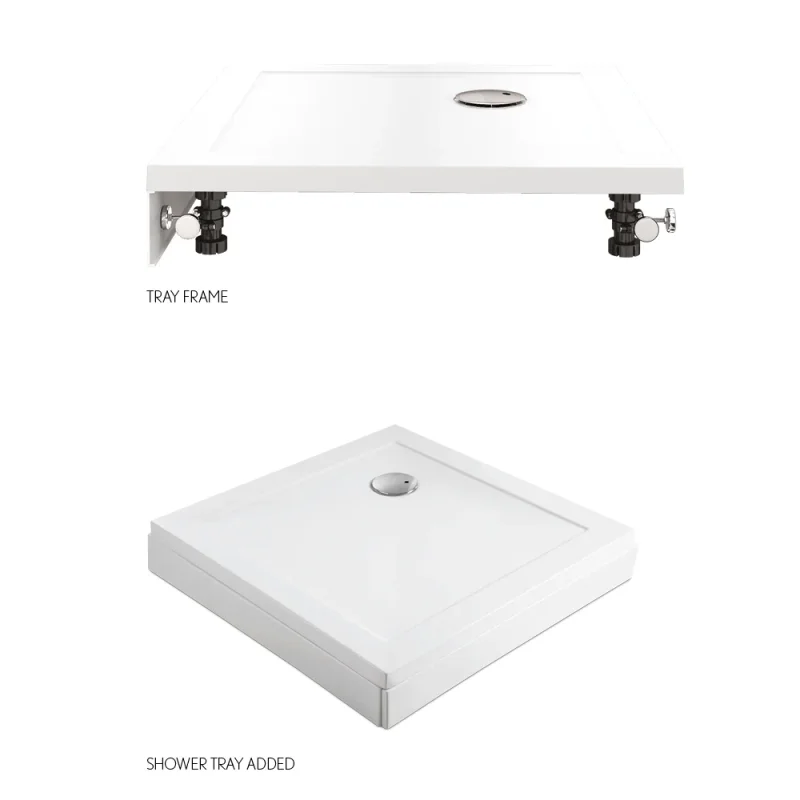 Crosswater Rectangular Shower Tray 12 Piece Leg Set detail view - Image 1