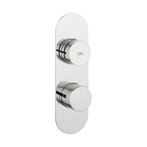 Crosswater Push Button Thermo Valve Dual Control Landscape Chrome
