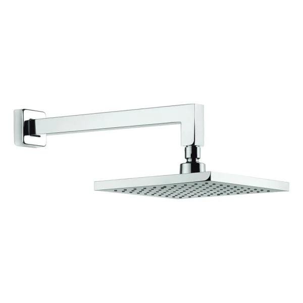 Crosswater Planet Fixed Head 200mm & Wall Arm Square Chrome