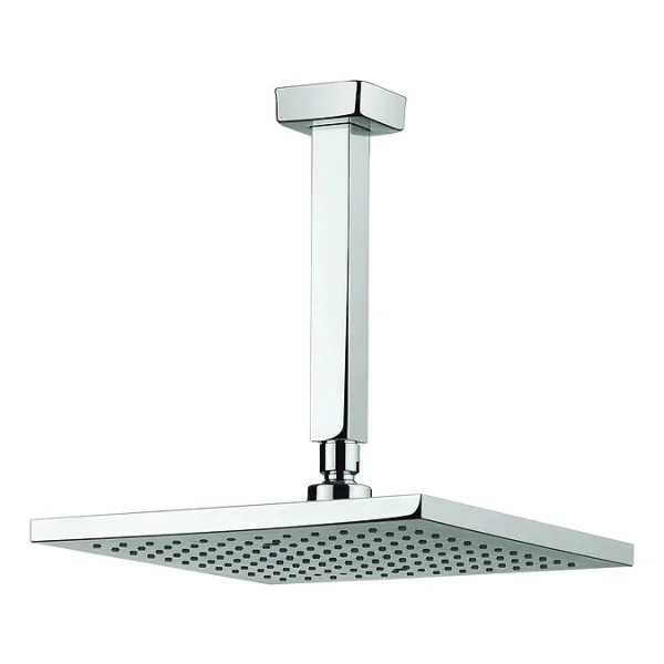 Crosswater Planet Fixed Head 250mm & Ceiling Arm Square Chrome