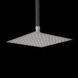 Crosswater Planet Fixed Head 250mm & Wall Arm Square Chrome detail view - Image 2