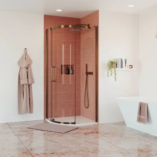 Crosswater Optix Quadrant 900 Left Hand Brushed Bronze