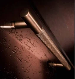 Crosswater Optix Knurled Handle Brushed Bronze detail view - Image 2