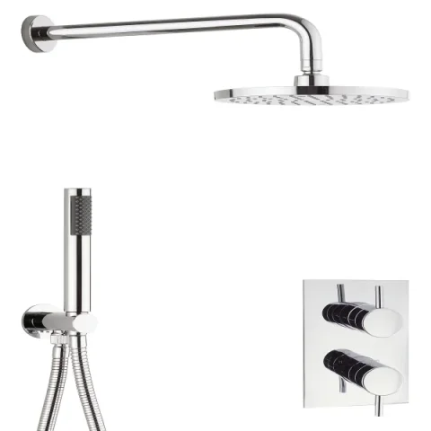 Crosswater One Box Showering Kai Bundle Chrome detail view - Image 1