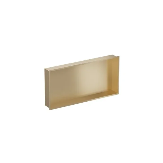 Crosswater Niches 610 X 305mm X 80mm With Led Light Strip Brushed Brass detail view - Image 1