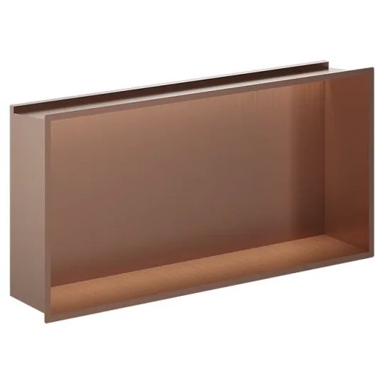 Crosswater Niches 610 X 305mm With Led Light Strip Brushed Bronze detail view - Image 1