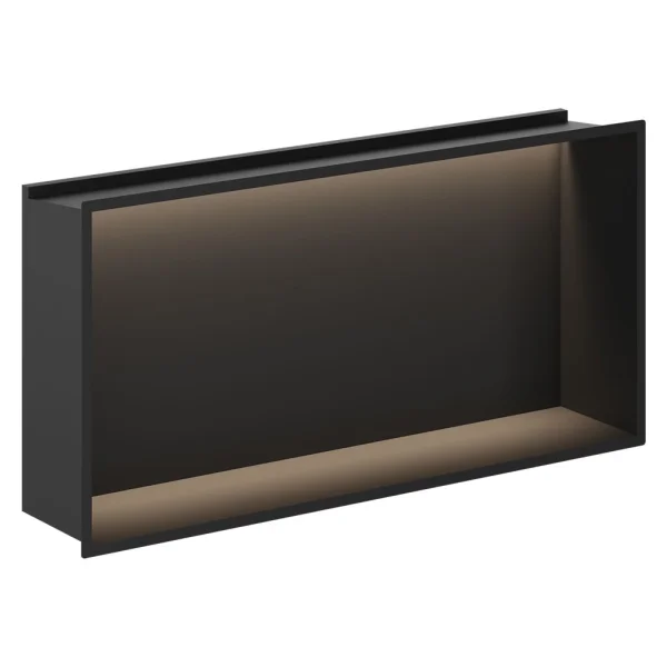 Crosswater Niches 610 X 305mm With Led Light Strip Matt Black
