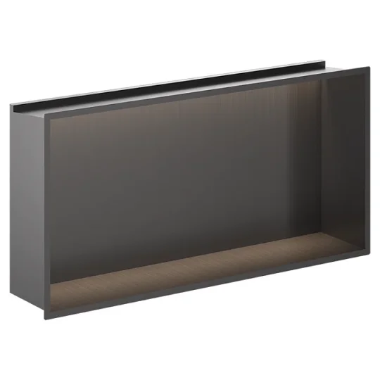 Crosswater Niches 610 X 305mm With Led Light Strip Slate detail view - Image 1
