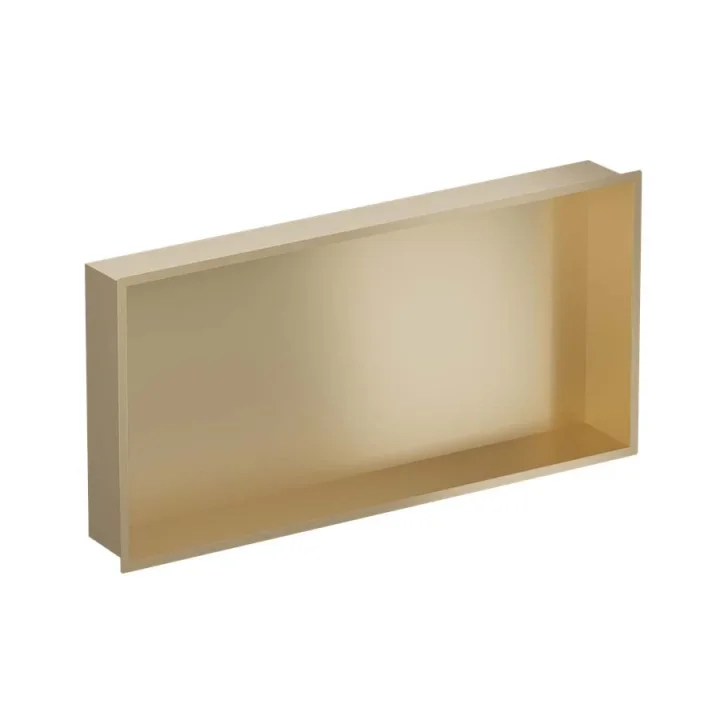 Crosswater Niches 610 X 305mm X 80mm Brushed Brass detail view - Image 1