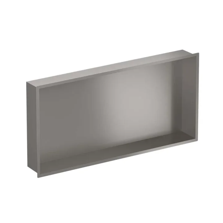 Crosswater Niches 610 X 305mm X 80mm Brushed Stainless detail view - Image 1