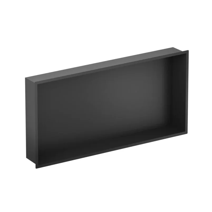 Crosswater Niches 610 X 305mm X 80mm Matt Black detail view - Image 1