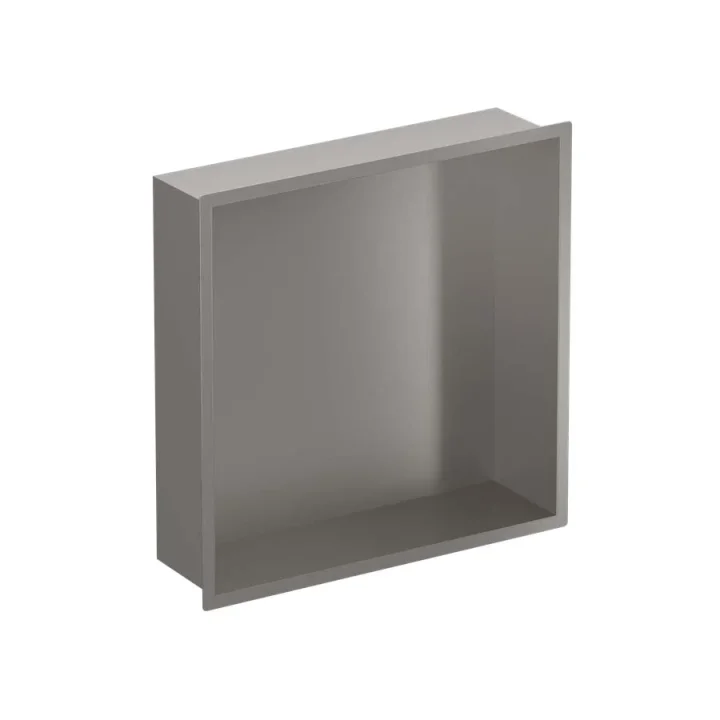 Crosswater Niches 305 X 305mm X 80mm Brushed Stainless detail view - Image 1